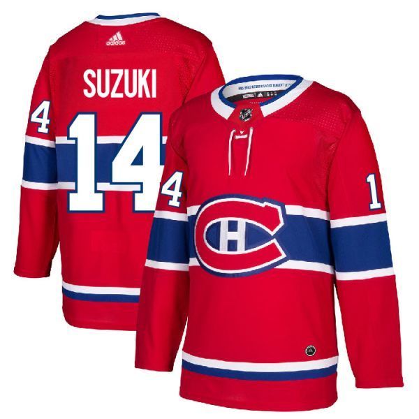 Men's Montreal Canadiens #14 Nick Suzuki Red Stitched Jersey